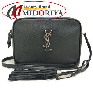 SAINT LAURENT Lou Shoulder Bag Camera Leather Black